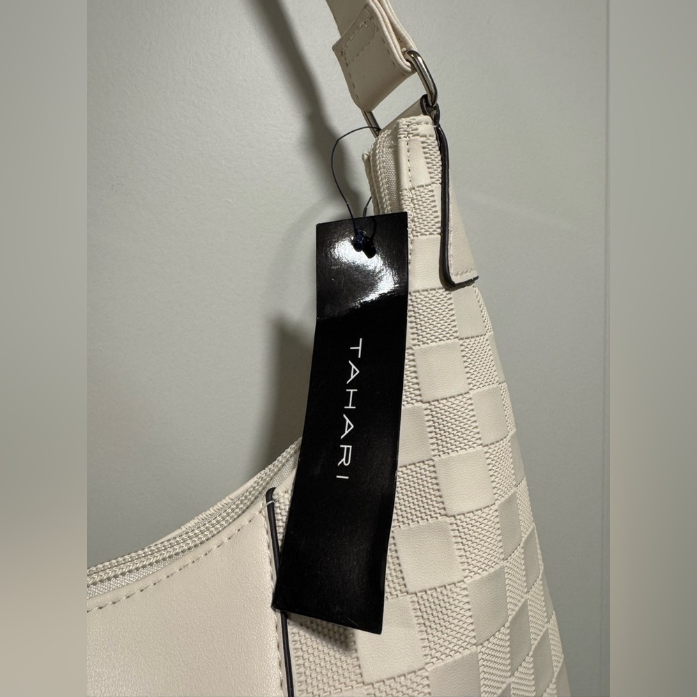 Tahari Cream Shoulder Bag - Picture 3 of 16